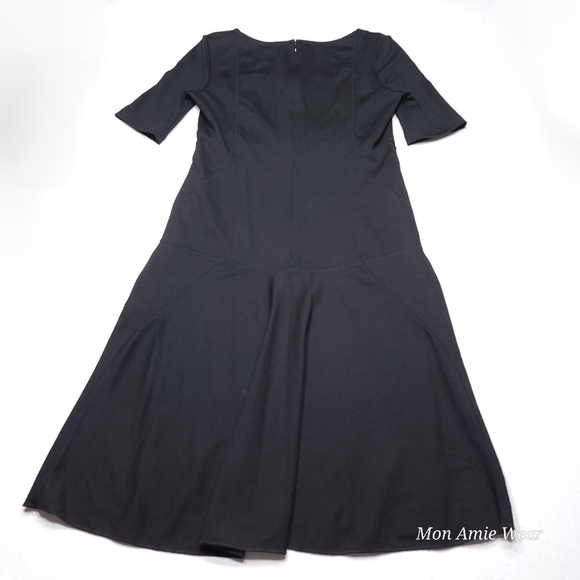 NUE By Shani Built-In Shapewear Midi Dress Size 4 Black - Picture 3 of 15